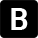 Schwarzes Icon für den Buchstaben „B“